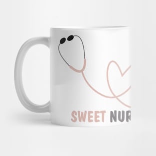 Pink Heart Stethoscope Magnet for sweet nurses Mug